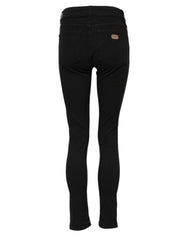 Dolce & Gabbana Black Cotton Logo Skinny MidWaist Denim Jeans - IT38 | XS - Jeans