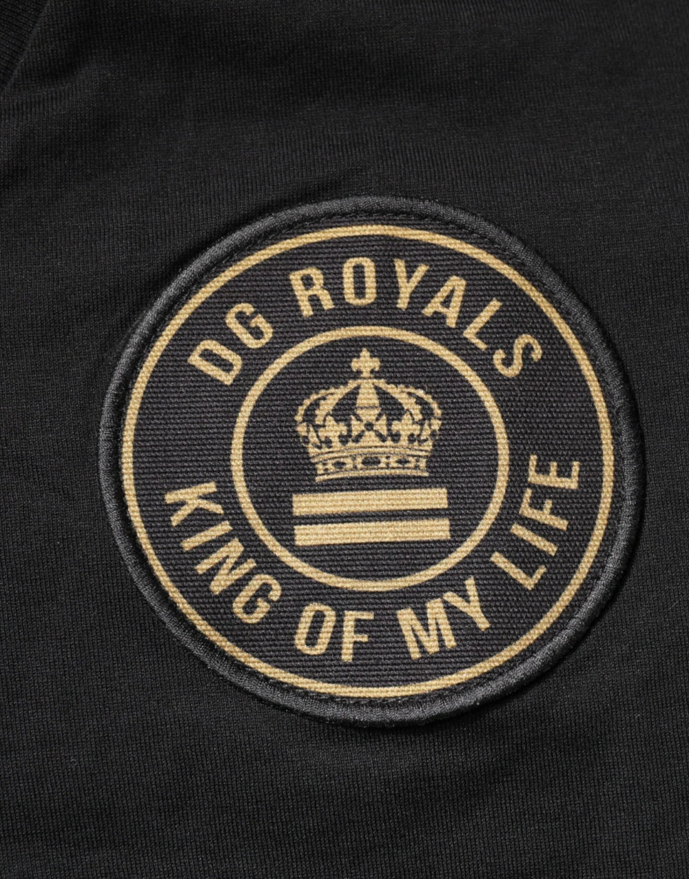 Dolce & Gabbana Black Cotton Logo Vneck Short Sleeve T-shirt - T-Shirts