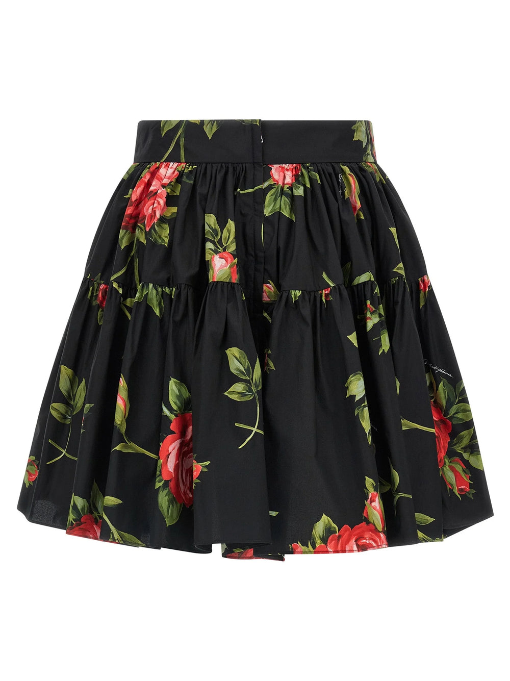 Dolce & Gabbana Black Cotton Long Skirt