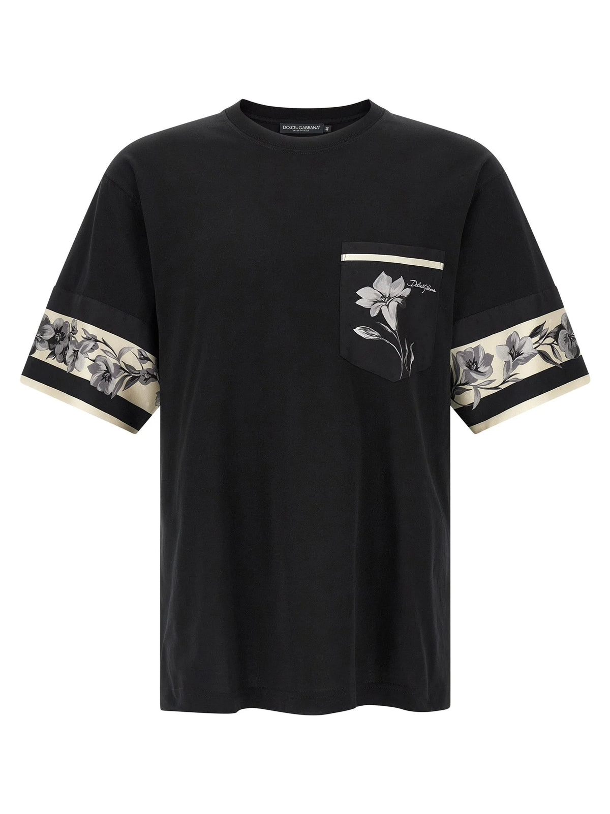 Dolce & Gabbana Black Cotton Long Sleeve T-Shirt
