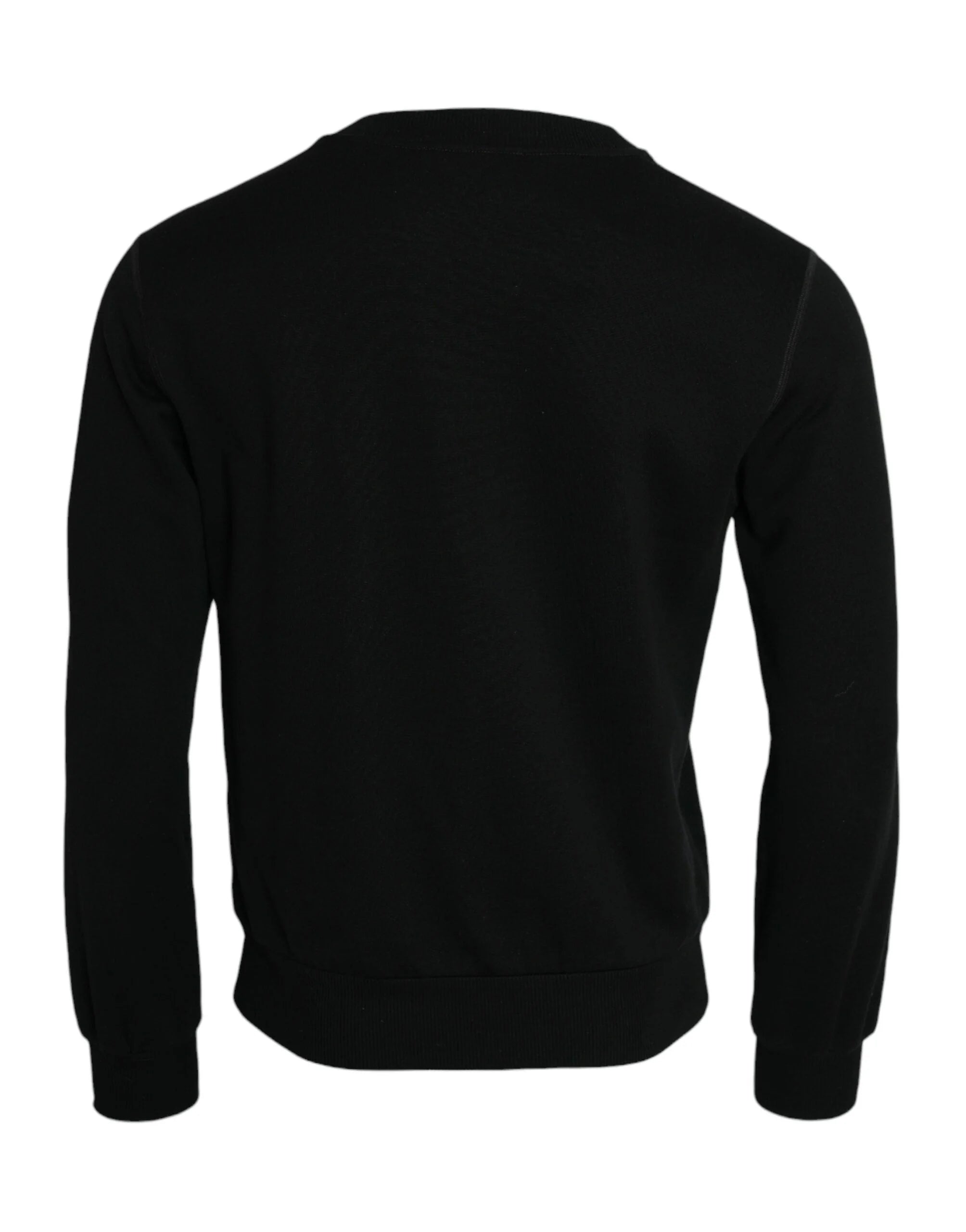 Dolce & Gabbana Black Cotton Long Sleeves Sweatshirt Sweater - IT44 | XS - Sweatshirts