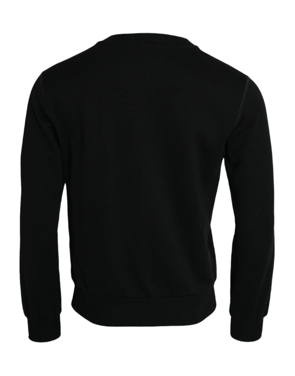 Dolce & Gabbana Black Cotton Long Sleeves Sweatshirt Sweater - IT44 | XS - Sweatshirts
