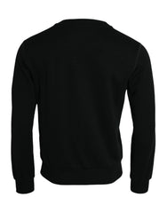 Dolce & Gabbana Black Cotton Long Sleeves Sweatshirt Sweater - IT44 | XS - Sweatshirts
