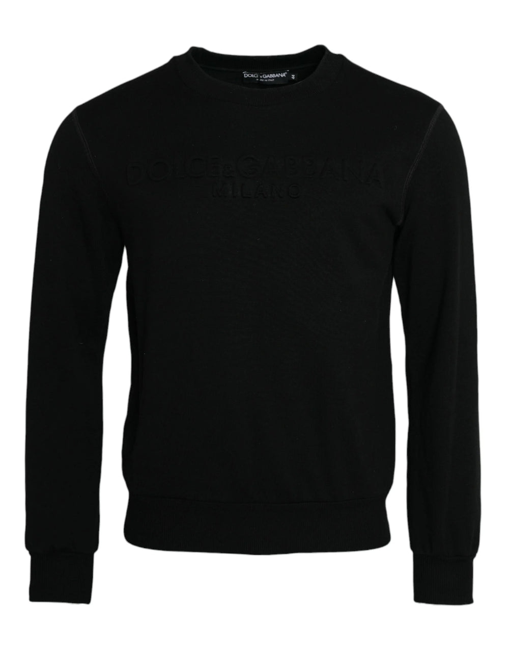 Dolce & Gabbana Black Cotton Long Sleeves Sweatshirt Sweater - IT44 | XS - Sweatshirts