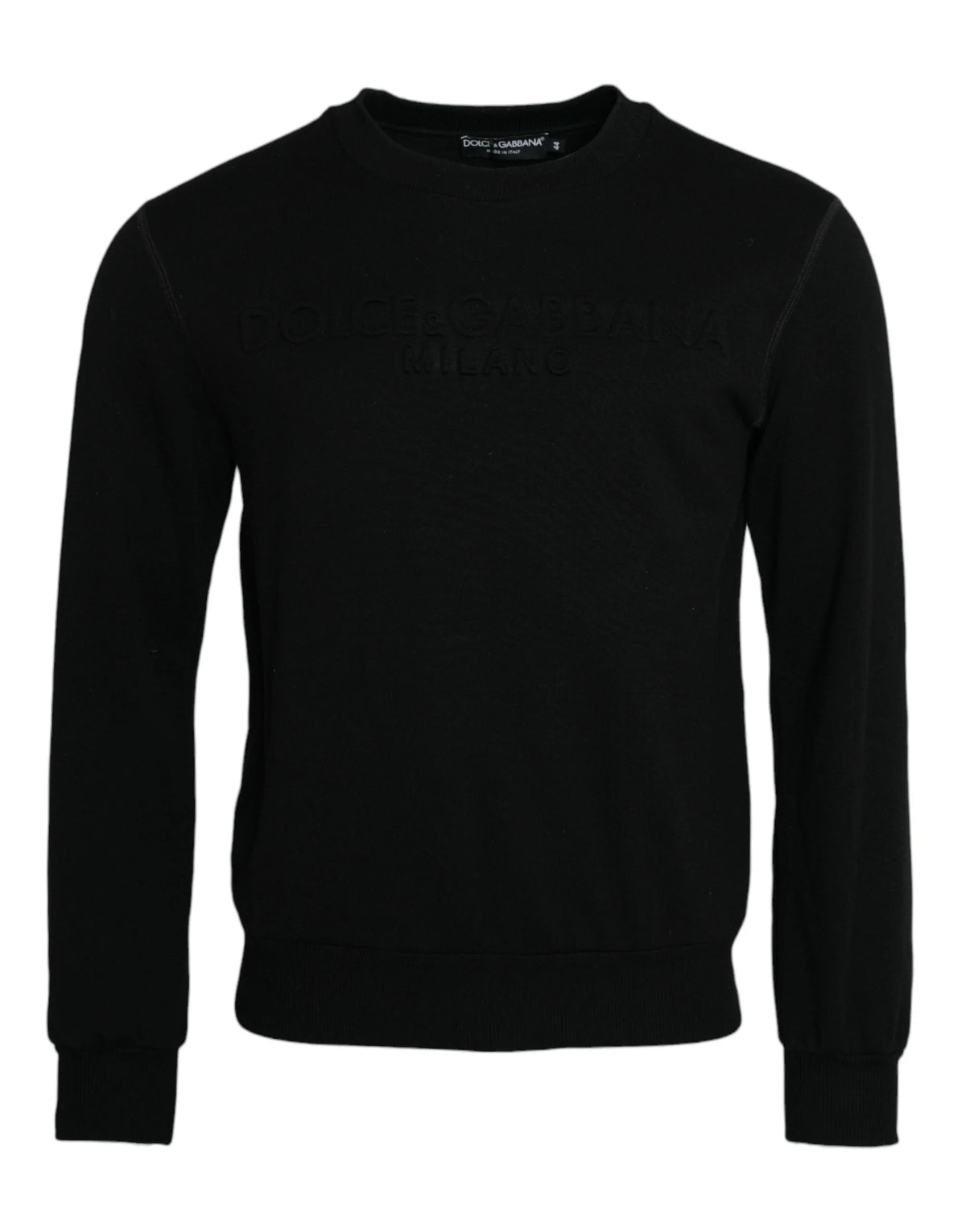 Dolce & Gabbana Black Cotton Long Sleeves Sweatshirt Sweater - IT44 | XS - Sweatshirts