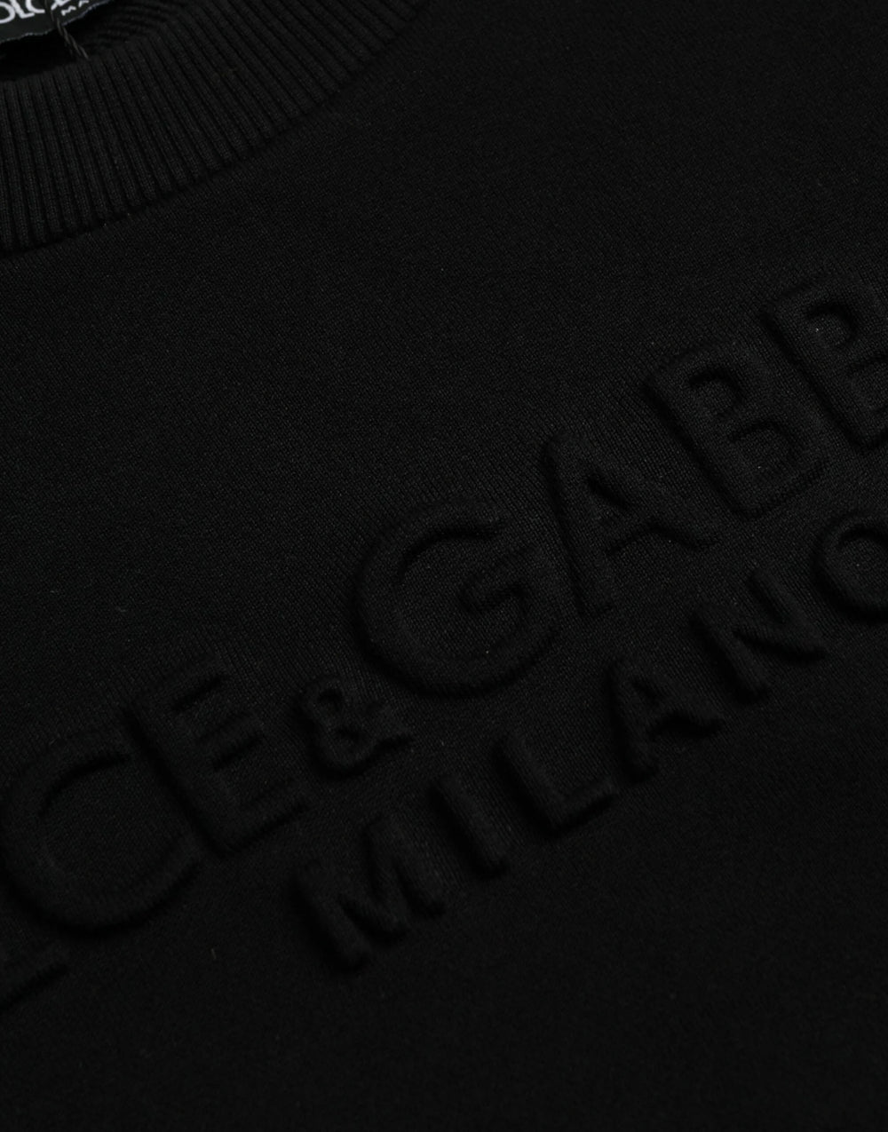 Dolce & Gabbana Black Cotton Long Sleeves Sweatshirt Sweater - IT44 | XS - Sweatshirts