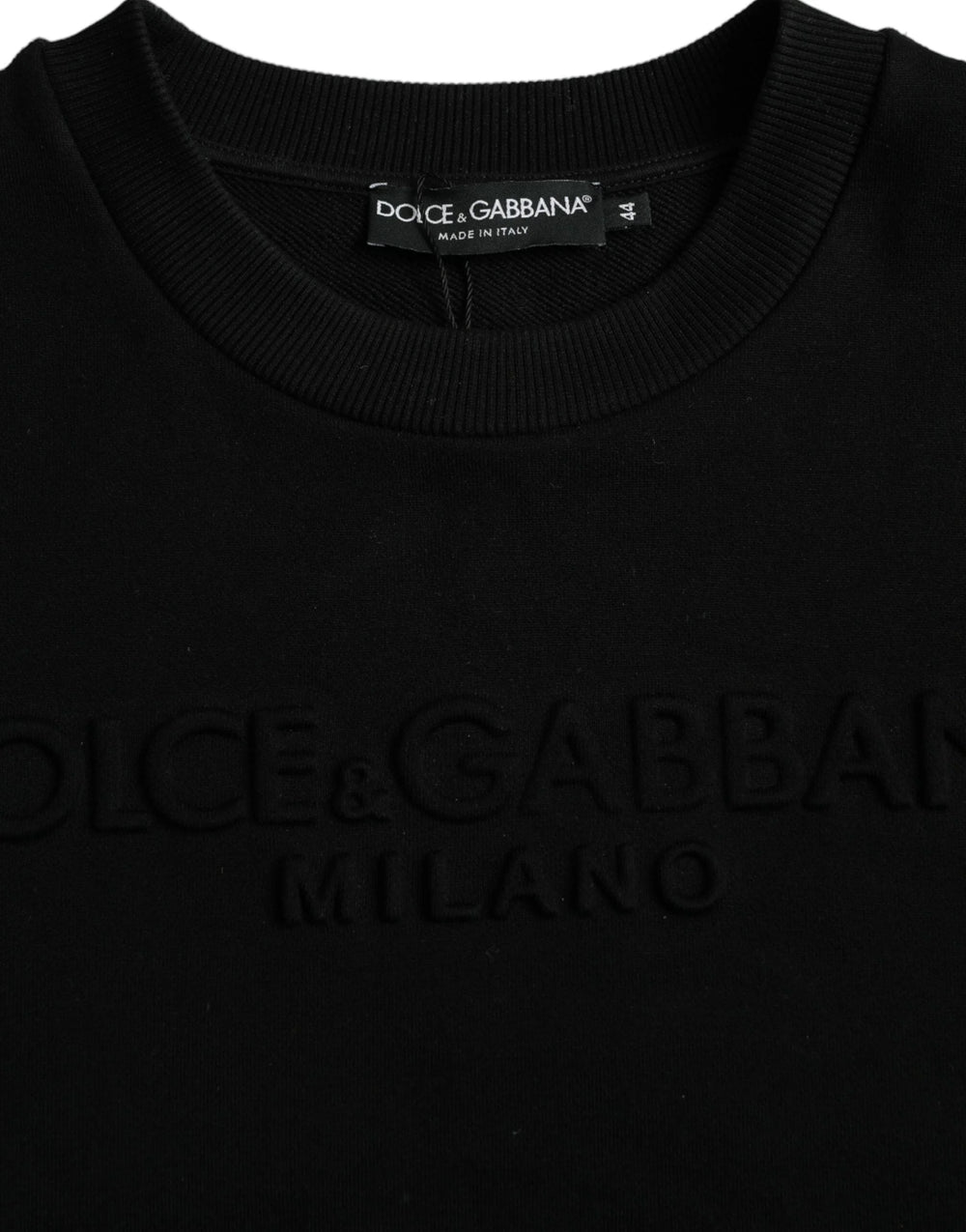 Dolce & Gabbana Black Cotton Long Sleeves Sweatshirt Sweater - IT44 | XS - Sweatshirts