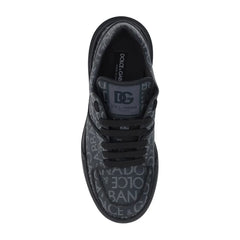 Dolce & Gabbana Black Cotton Low Top Sneakers