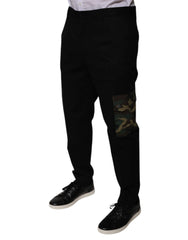 Dolce & Gabbana Black Cotton Men Cargo Casual Pants - Cargo Pants