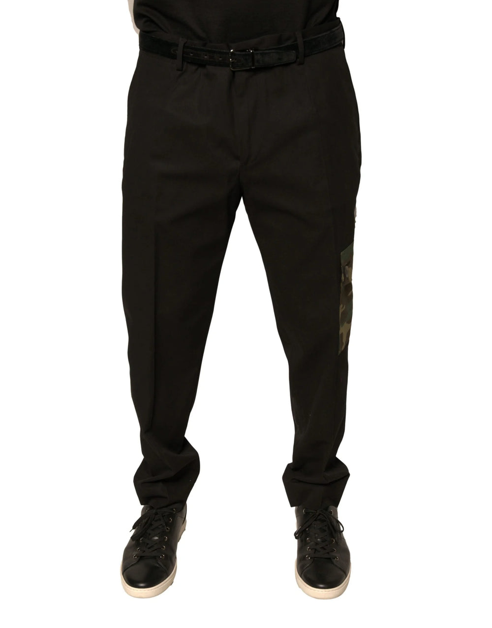 Dolce & Gabbana Black Cotton Men Cargo Casual Pants - Cargo Pants