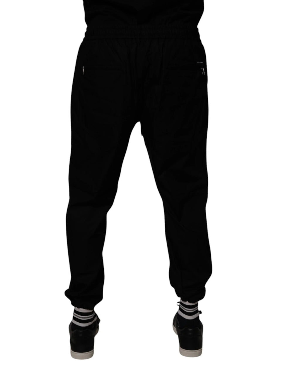 Dolce & Gabbana Black Cotton Men Jogger Sweatpants Pants - IT52 | XL - Joggers