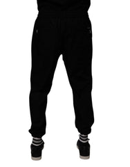Dolce & Gabbana Black Cotton Men Jogger Sweatpants Pants - IT52 | XL - Joggers