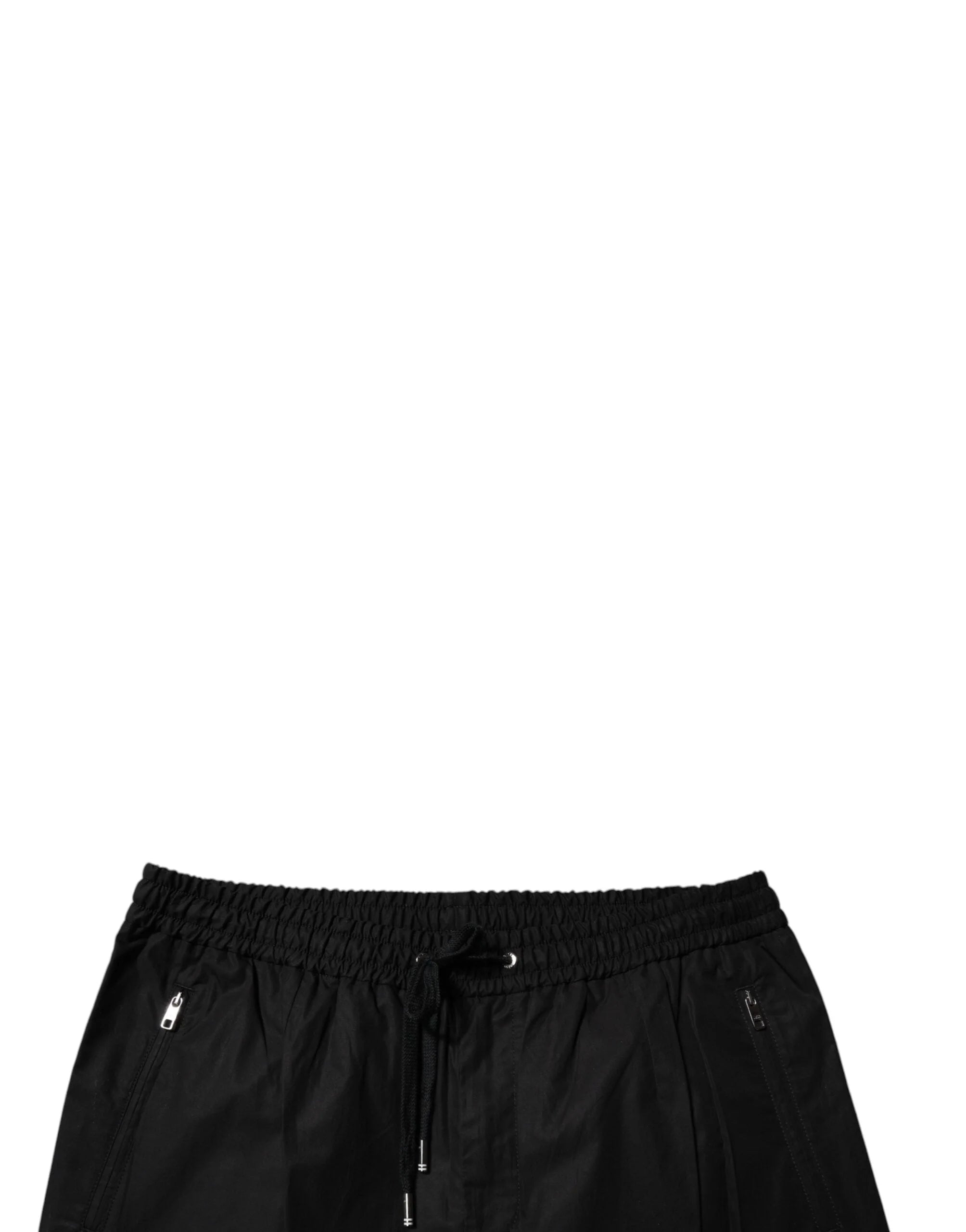 Dolce & Gabbana Black Cotton Men Jogger Sweatpants Pants - IT52 | XL - Joggers