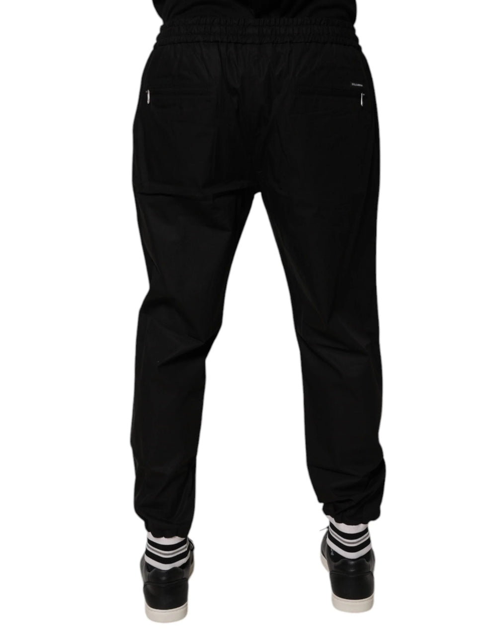 Dolce & Gabbana Black Cotton Men Jogger Sweatpants Pants - IT52 | XL - Joggers