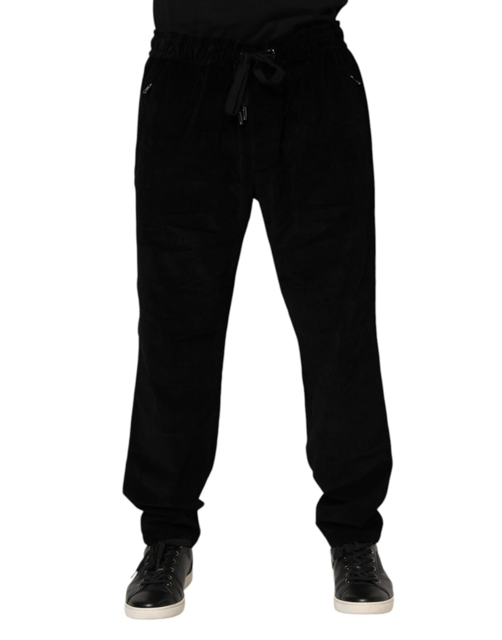 Dolce & Gabbana Black Cotton Men Jogger Sweatpants Pants - IT56 | XXL - Joggers