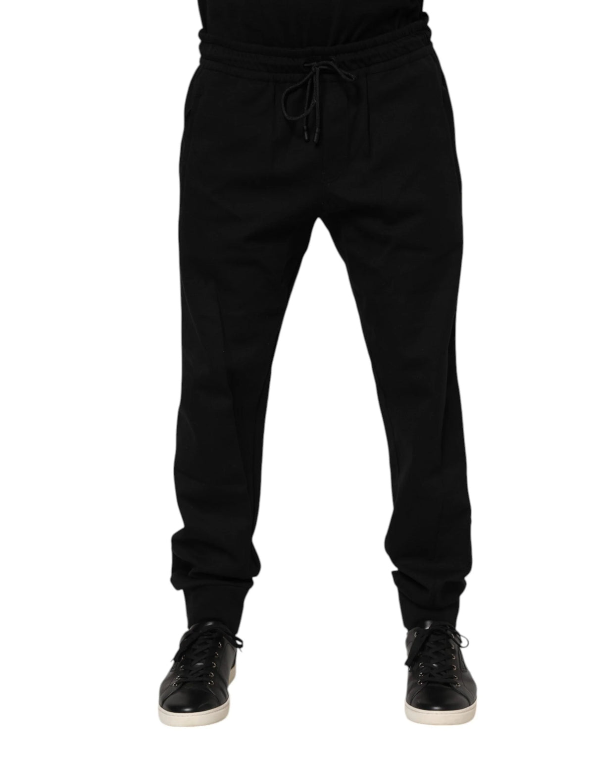 Dolce & Gabbana Black Cotton Men Jogger Sweatpants Pants - Joggers