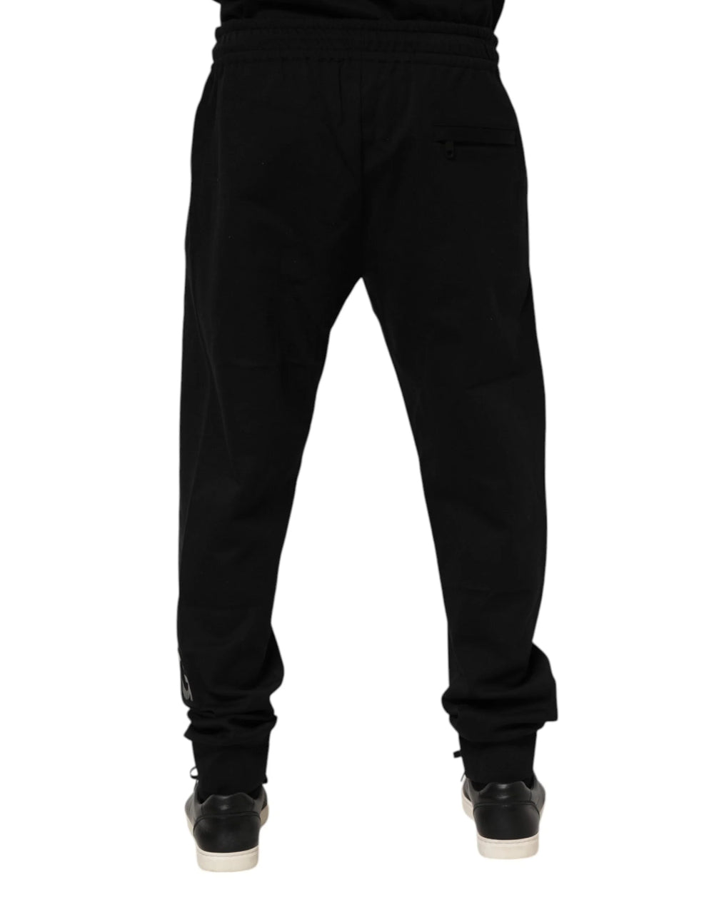 Dolce & Gabbana Black Cotton Men Jogger Sweatpants Pants - Joggers