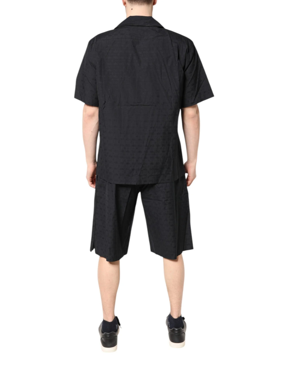 Dolce & Gabbana Black Cotton Men Pajama Set Sleepwear - Pajamas