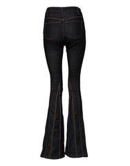 Dolce & Gabbana Black Cotton Mid Waist Bootcut Denim Jeans - IT38 | XS - Jeans