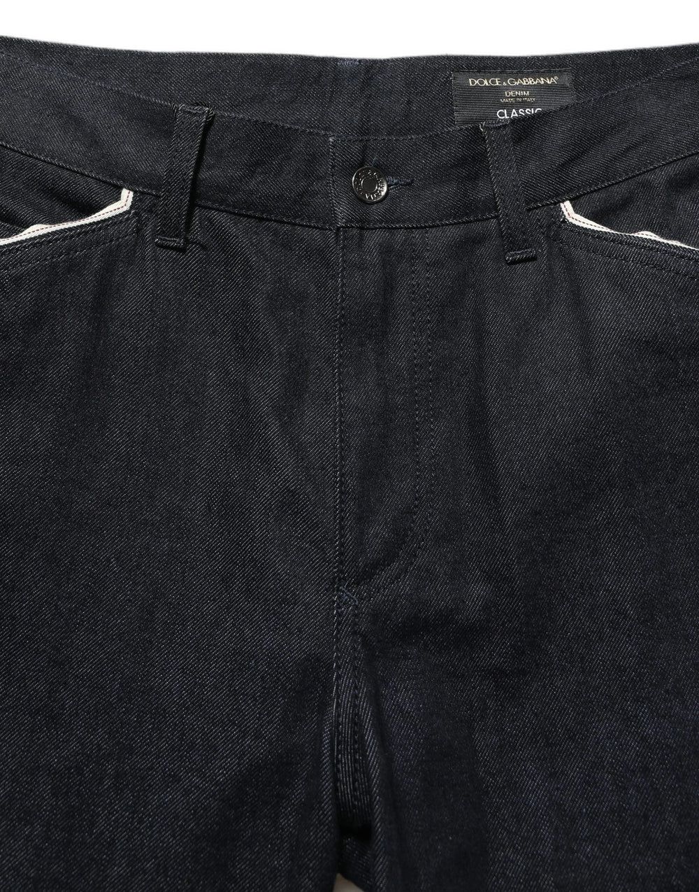 Dolce & Gabbana Black Cotton Mid Waist Classic Men Denim Jeans - IT48 | M