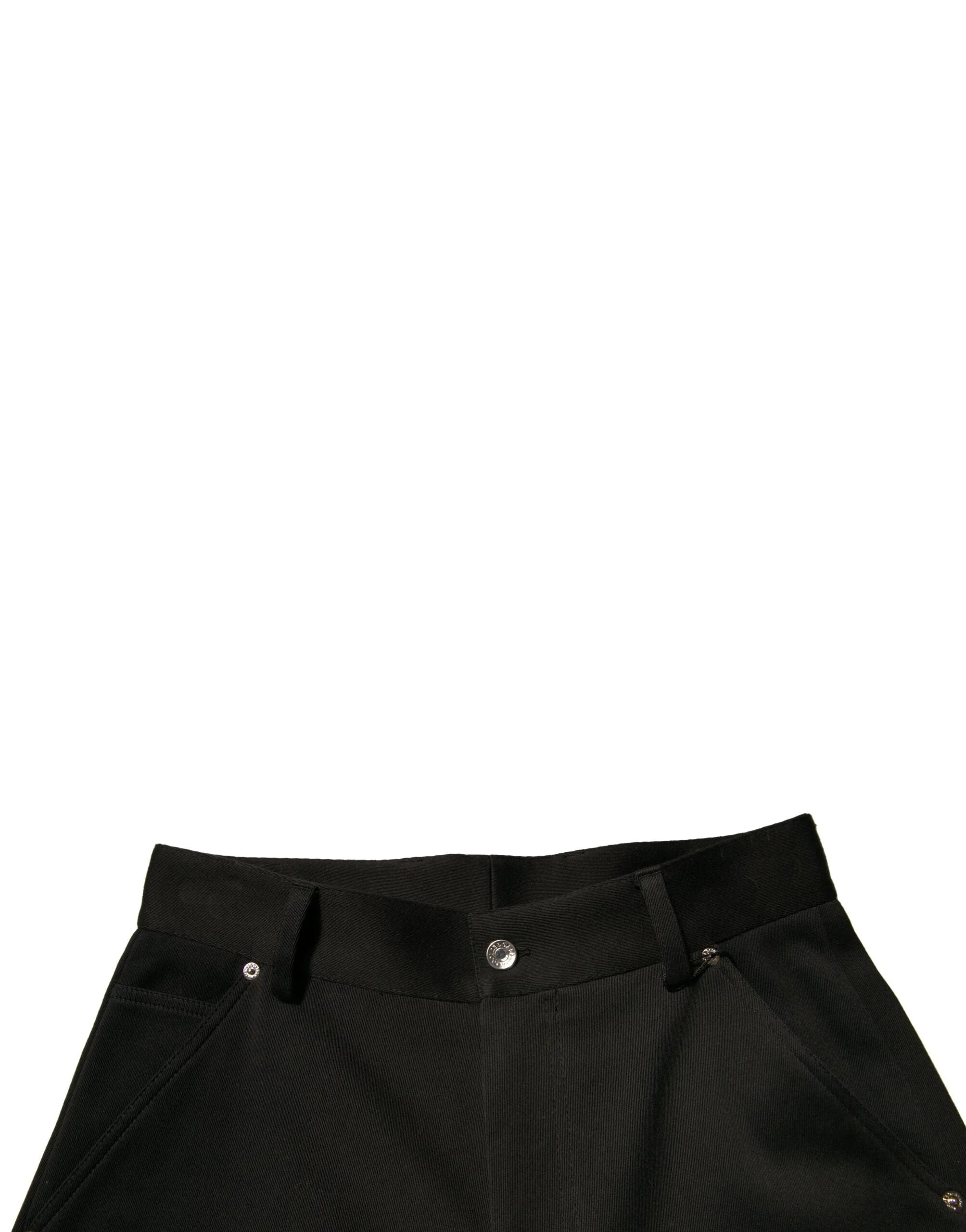 Dolce & Gabbana Black Cotton Mid Waist Cropped Pants - IT44 | XS - Trousers