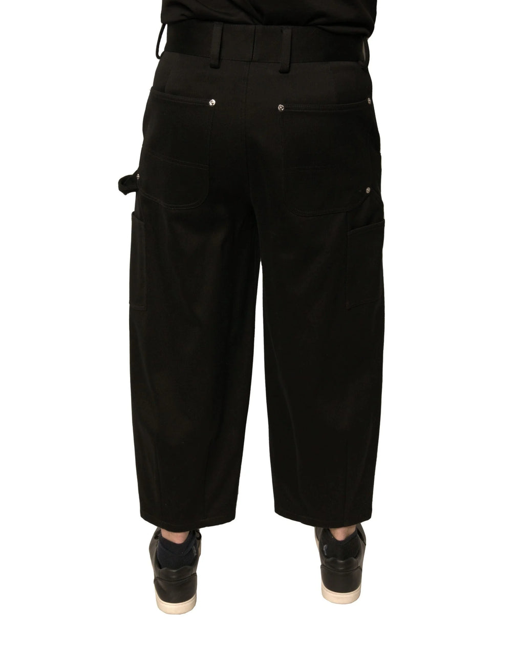 Dolce & Gabbana Black Cotton Mid Waist Cropped Pants - IT44 | XS - Trousers