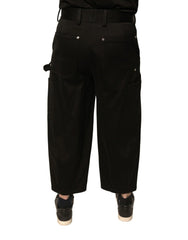 Dolce & Gabbana Black Cotton Mid Waist Cropped Pants - IT44 | XS - Trousers