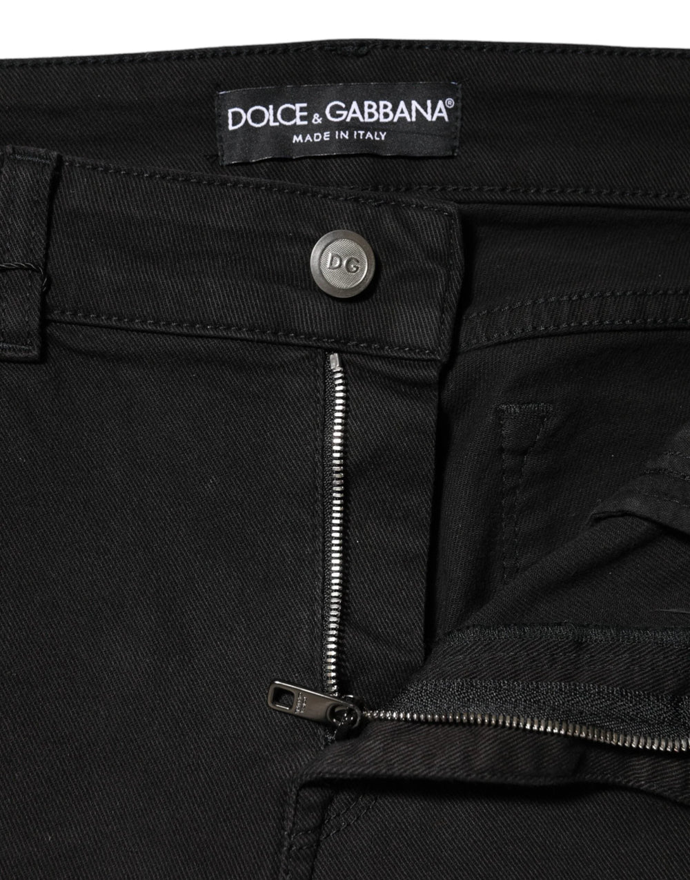 Dolce & Gabbana Black Cotton Mid Waist Denim Jeans - IT42|M - Jeans