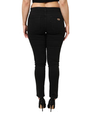 Dolce & Gabbana Black Cotton Mid Waist Denim Jeans - IT42|M