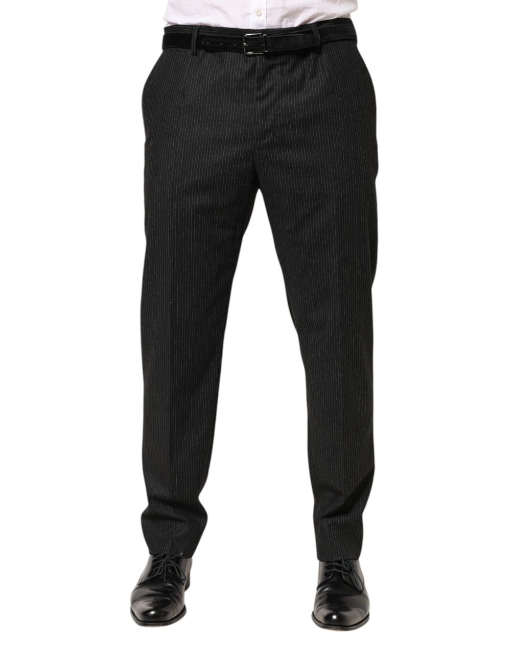 Dolce & Gabbana Black Cotton Mid Waist Dress Trouser Pants - IT52 | XL - Trousers