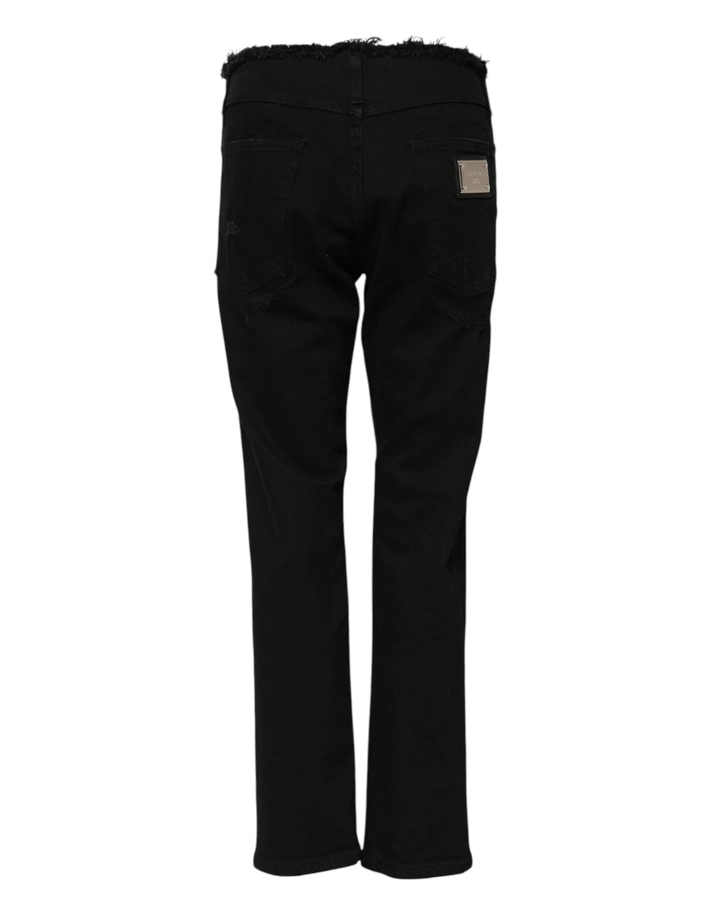 Dolce & Gabbana Black Cotton Mid Waist Flared Denim Jeans - IT40|S - Jeans