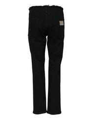 Dolce & Gabbana Black Cotton Mid Waist Flared Denim Jeans - IT40|S - Jeans