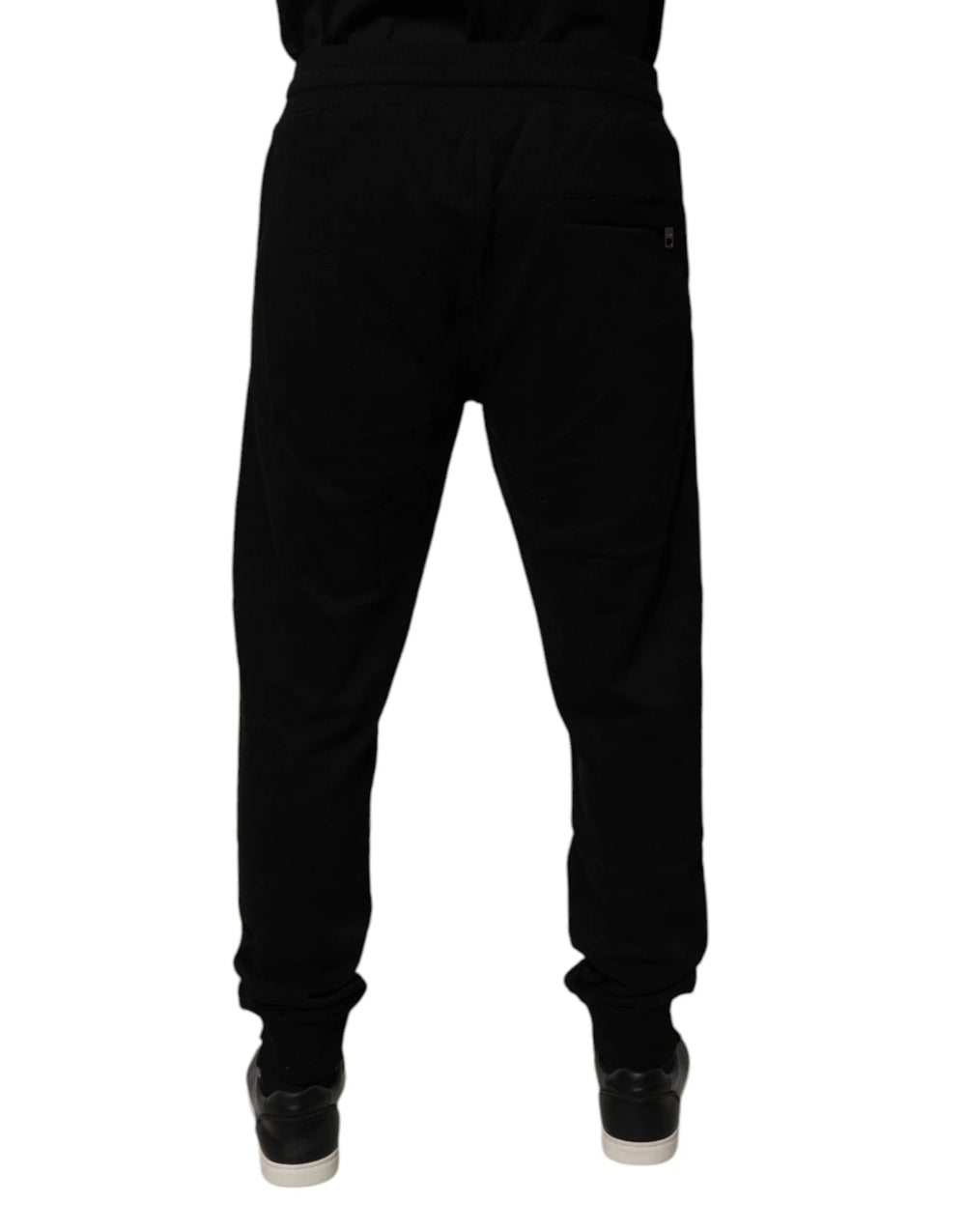 Dolce & Gabbana Black Cotton Mid Waist Jogger Sweatpants Pants - IT48 | M - Joggers