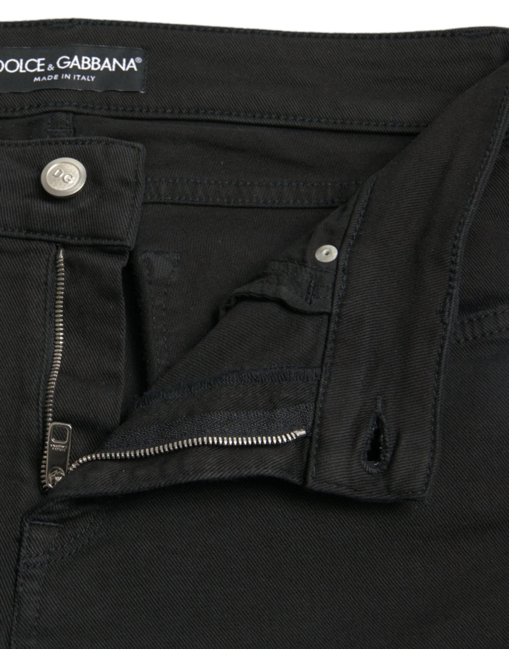 Dolce & Gabbana Black Cotton Mid Waist Skinny Denim Jeans - IT42|M - Jeans