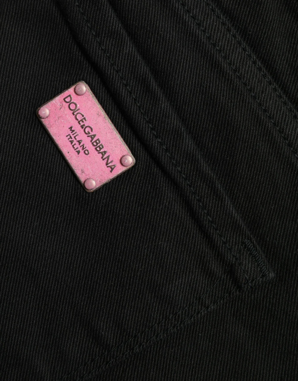 Dolce & Gabbana Black Cotton Mid Waist Skinny Denim Jeans - IT42|M - Jeans