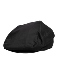 Dolce & Gabbana Black Cotton Newsboy Capello Cabbie Hat - 60 cm|XL