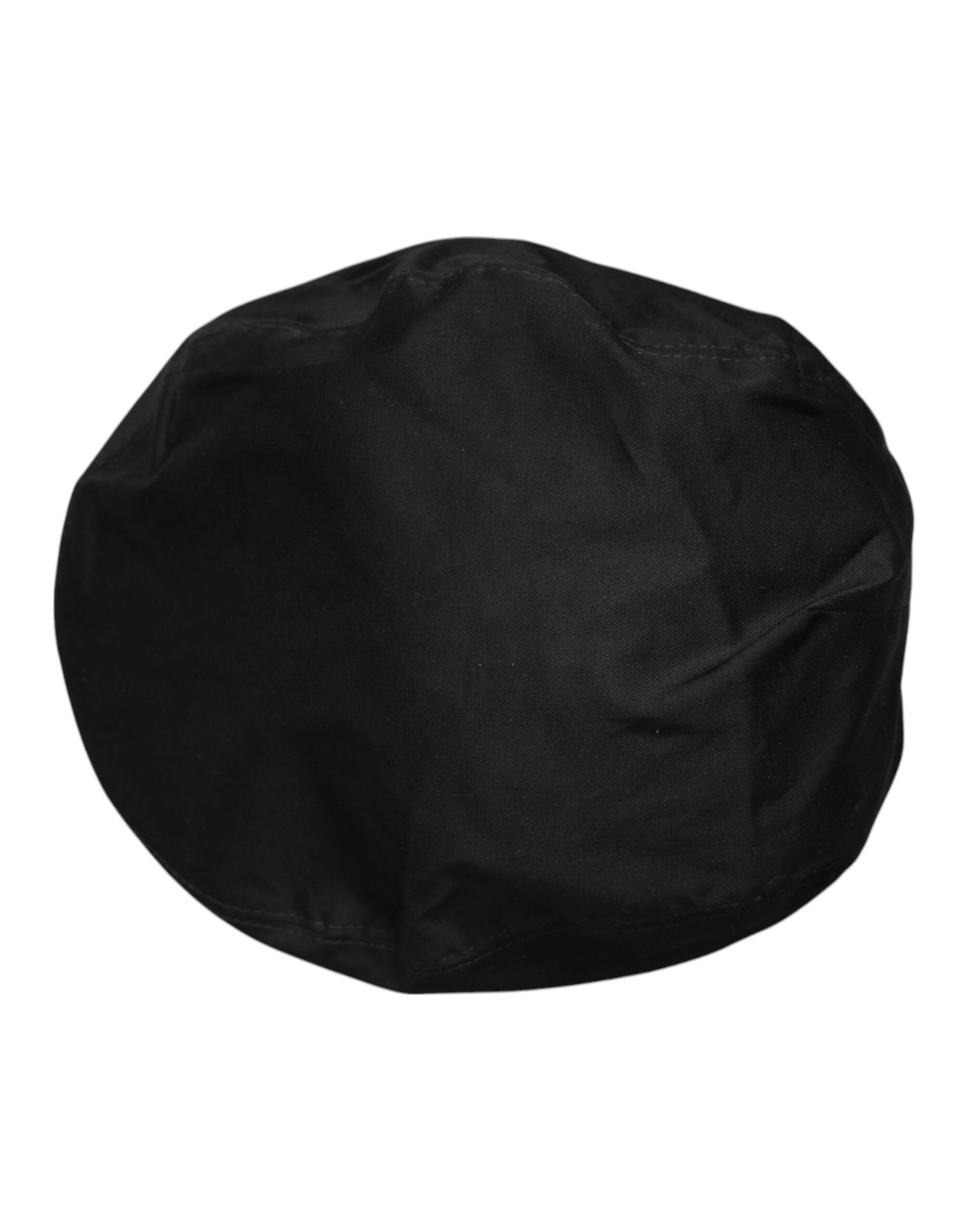 Dolce & Gabbana Black Cotton Newsboy Capello Cabbie Hat - 60 cm|XL