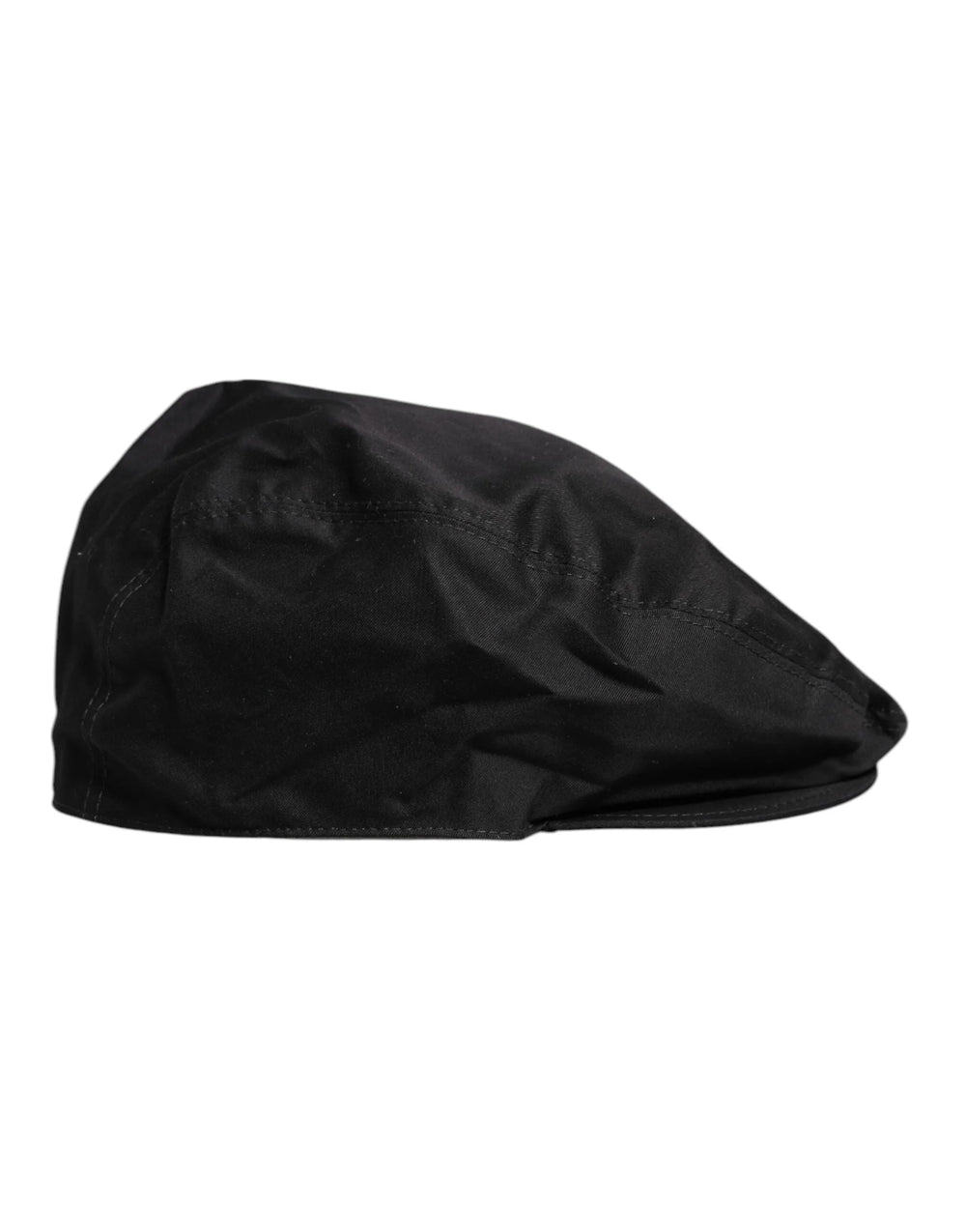 Dolce & Gabbana Black Cotton Newsboy Capello Cabbie Hat - 60 cm|XL - Flat Caps