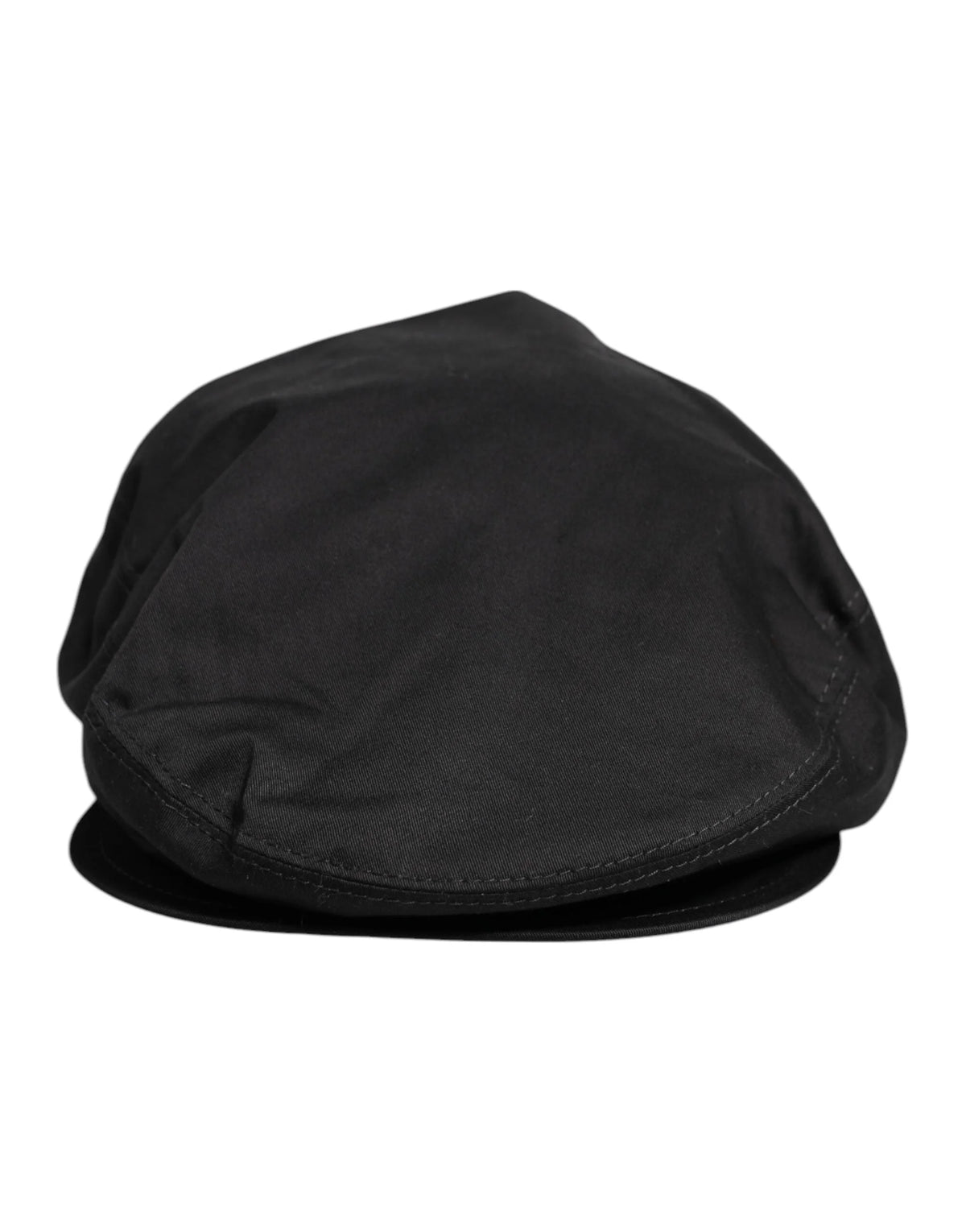 Dolce & Gabbana Black Cotton Newsboy Capello Cabbie Hat - 60 cm|XL - Flat Caps
