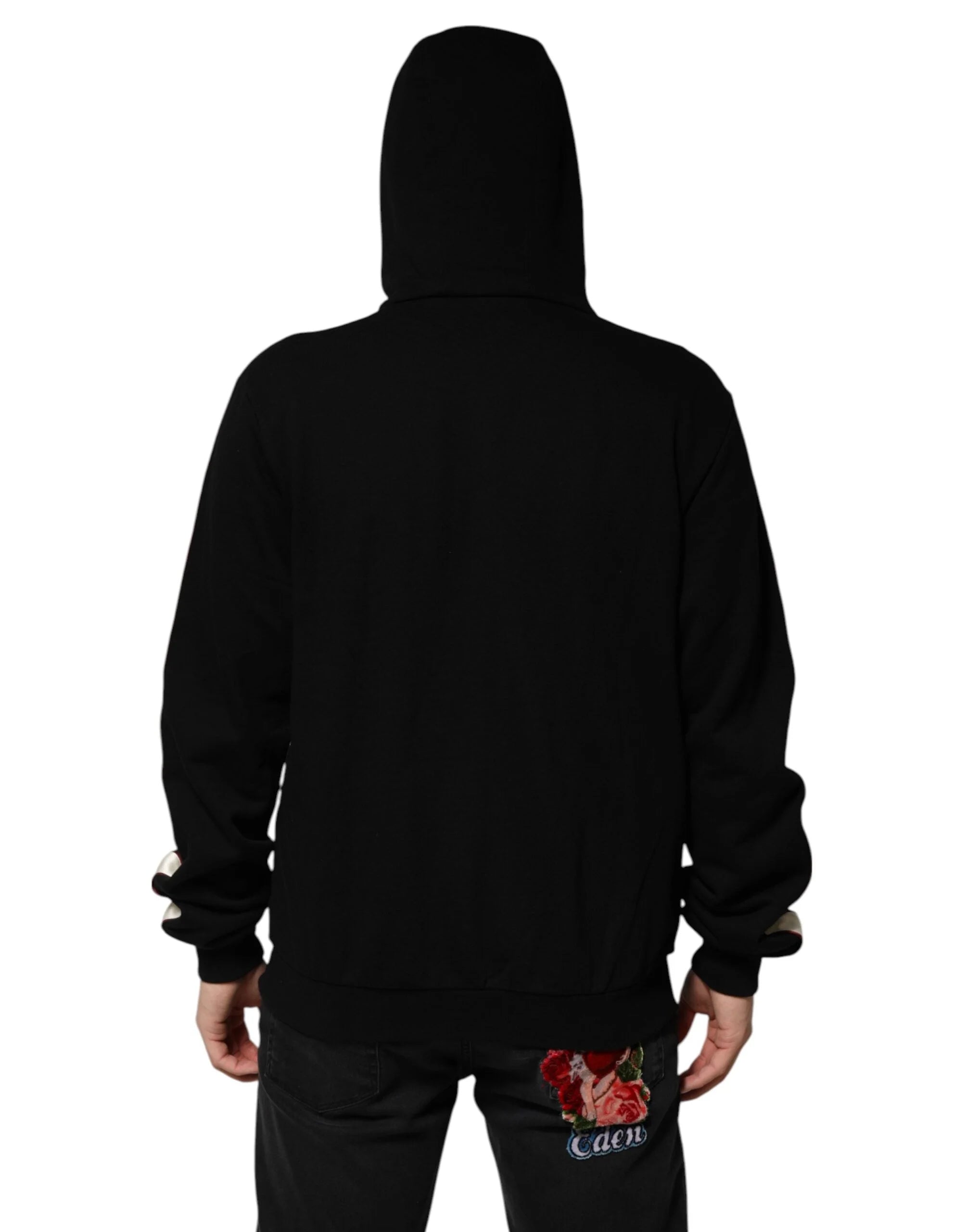 Dolce & Gabbana Black Cotton Plaque Track Cardigan Sweater - IT44 | XS - Cardigans