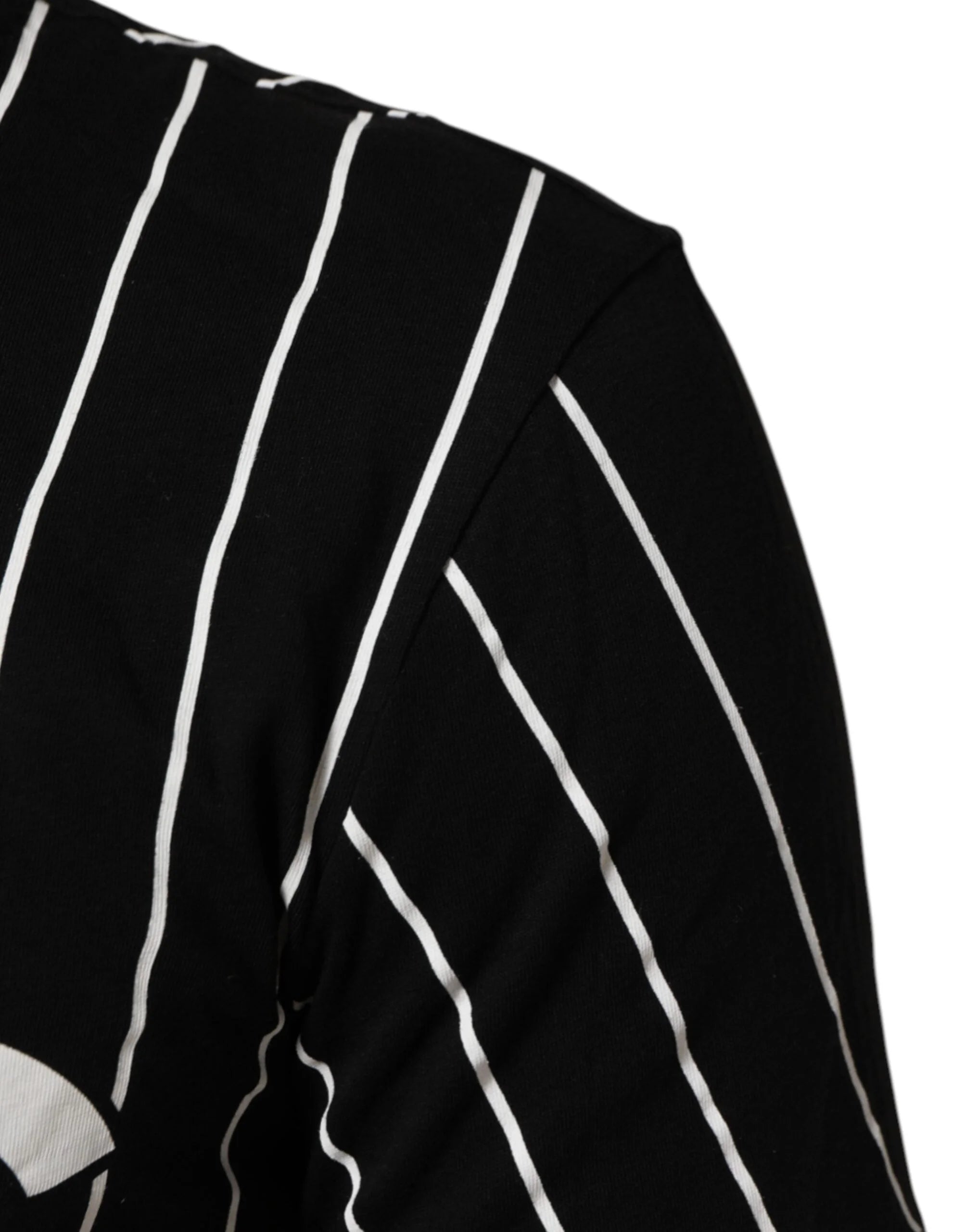 Dolce & Gabbana Black Cotton Polka Dots Round Neck T-shirt - IT46 | S - T-Shirts