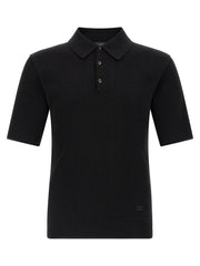 Dolce & Gabbana Black Cotton Polo Shirt
