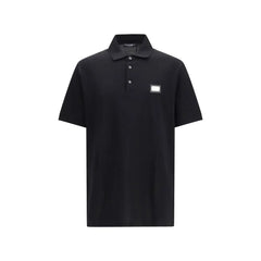 Dolce & Gabbana Schwarzes Baumwoll-Polohemd