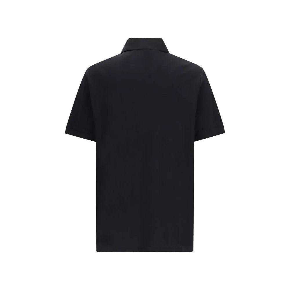 Dolce & Gabbana Schwarzes Baumwoll-Polohemd