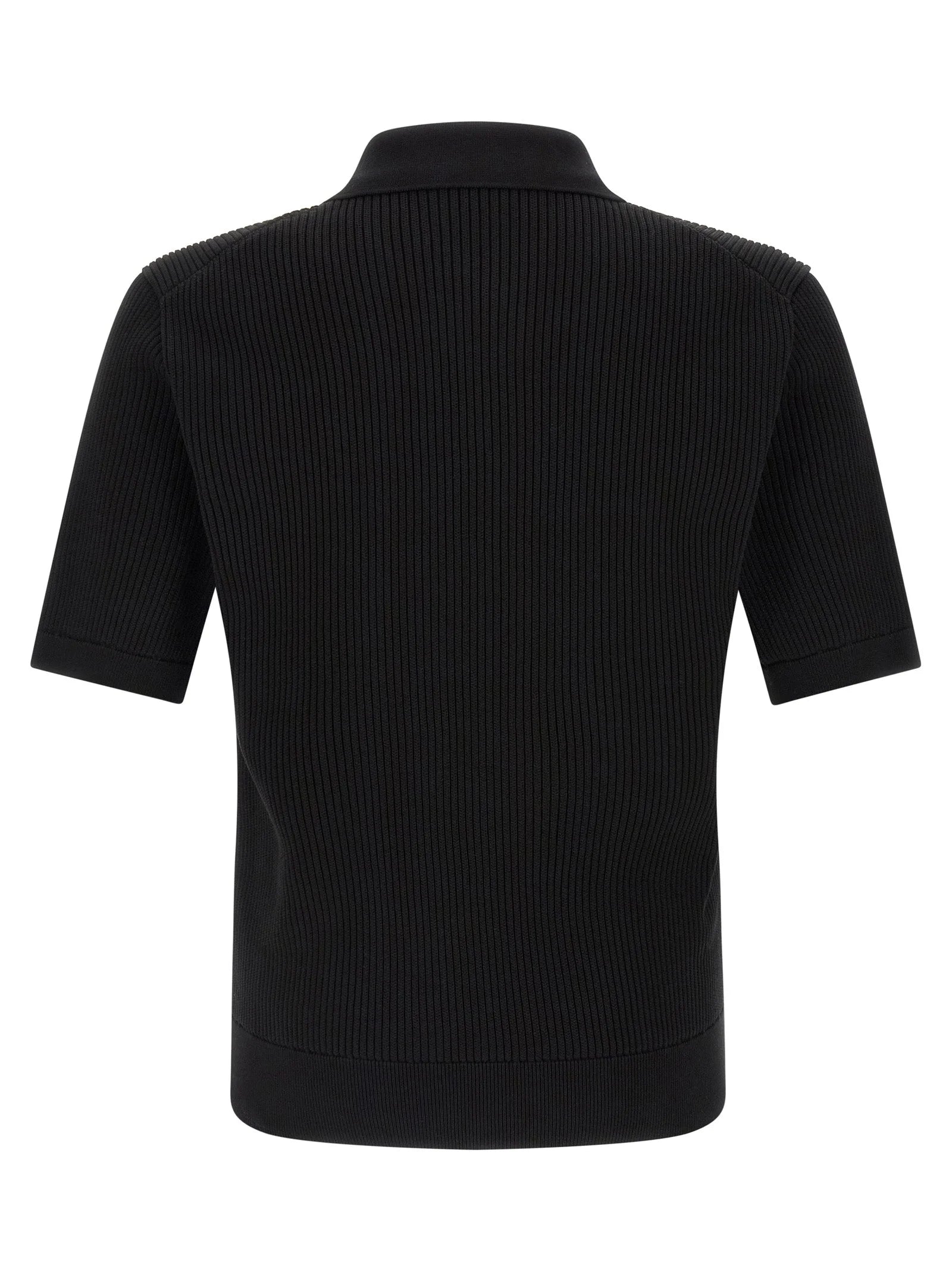 Dolce & Gabbana Black Cotton Polo Shirt