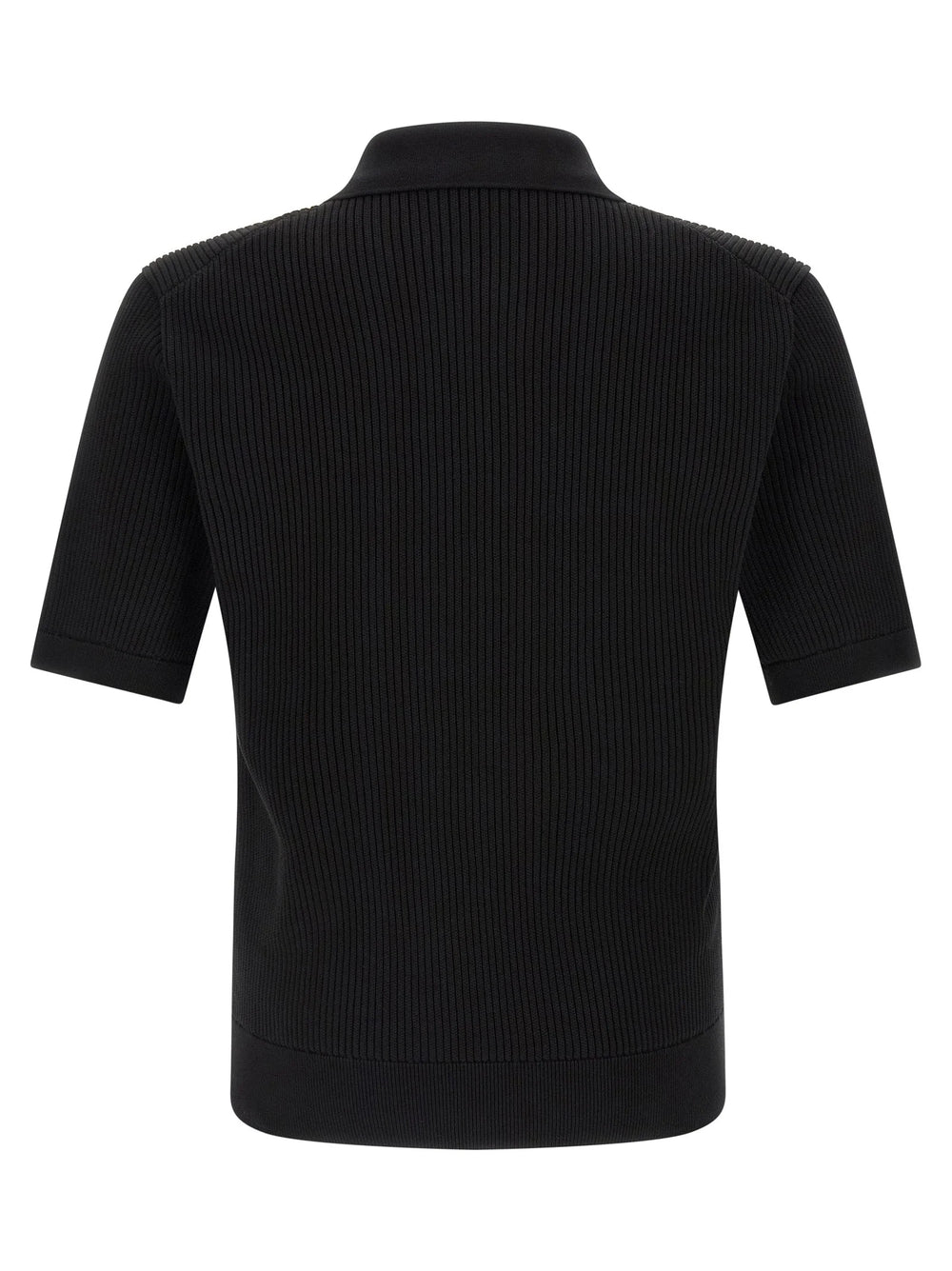 Dolce & Gabbana Black Cotton Polo Shirt