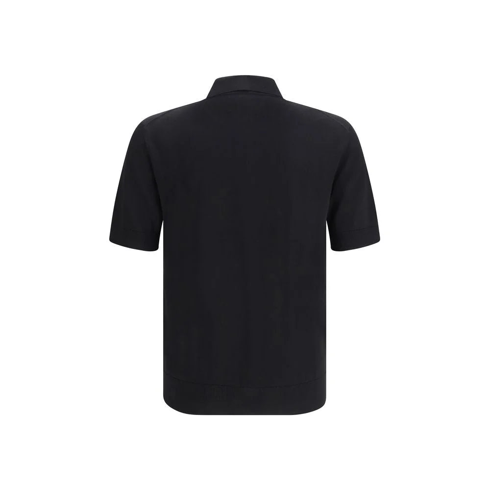 Dolce & Gabbana Black Cotton Polo Shirt - IT48 | M