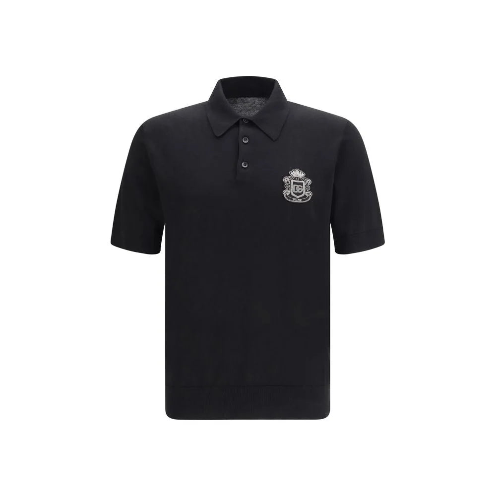 Dolce & Gabbana Black Cotton Polo Shirt - IT48 | M