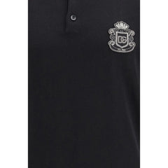 Dolce & Gabbana Black Cotton Polo Shirt - IT48 | M