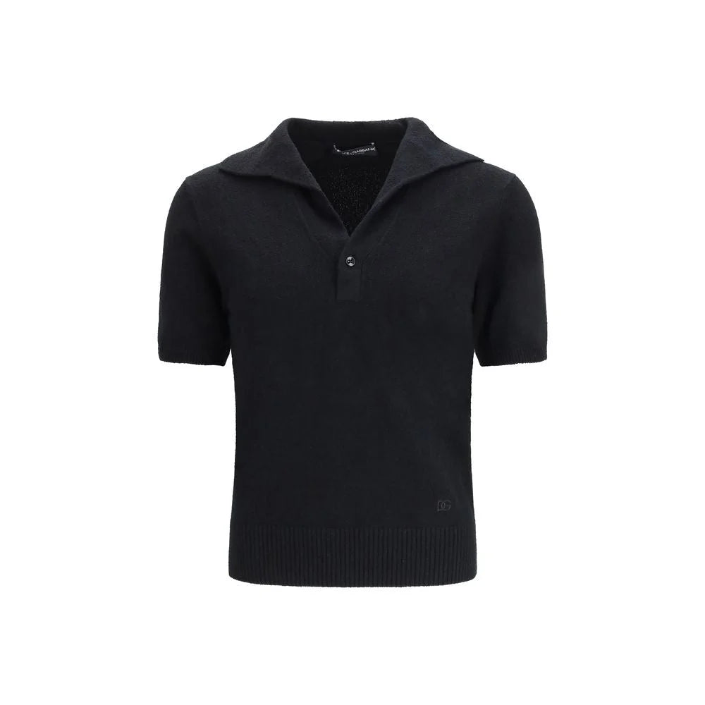 Dolce & Gabbana Black Cotton Polo Shirt - IT48 | M